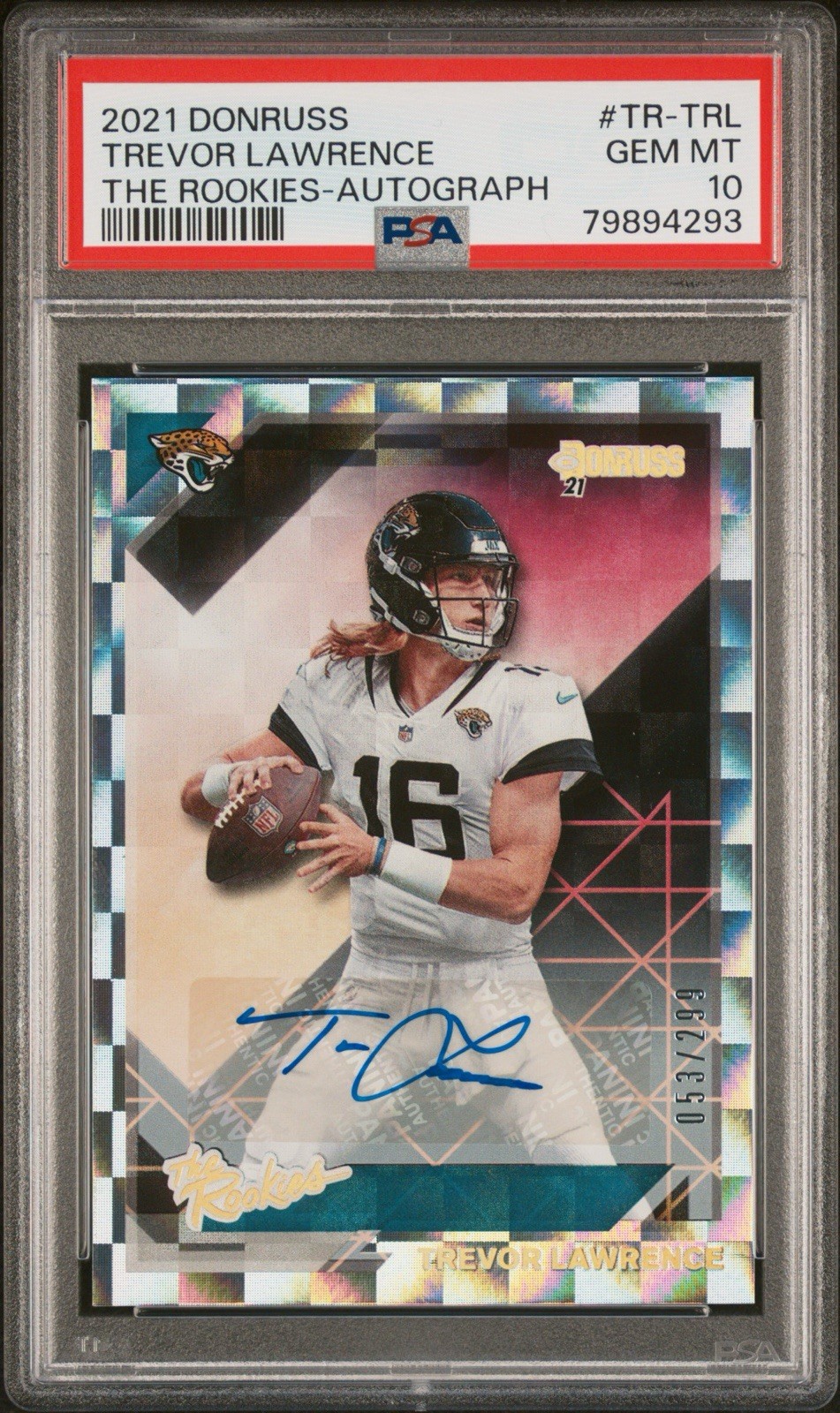 Trevor Lawrence Panini Donruss the Rookies #TRTRL Autograph