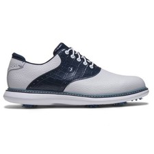 FootJoy Traditions Golf Shoes Men White Peacoat Marine Medium