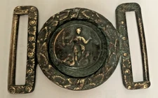 Civil War Era Virginia 2 piece Belt Buckle High Copper Content Red Brass