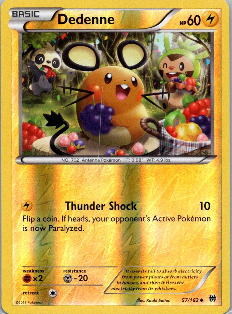 Pokemon TCG Dedenne 57/162 BREAKthrough Rev Holo NM