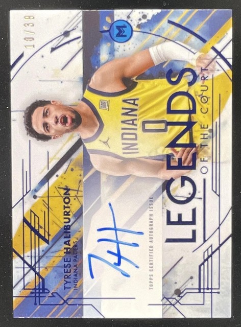 2025-26 Topps Motif Legends Court Ultramarine Blue Tyrese Haliburton Auto /39