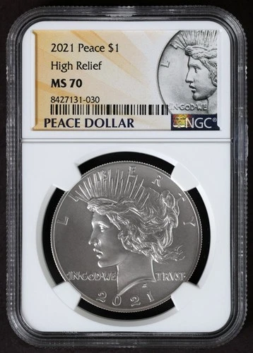 2021 PEACE NGC MS70 Silver $1 Dollar Coin Philadelphia MS 70
