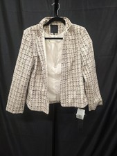 Mina Self Women  s Double Breasted Long Blazer Trendy Fashion Jacket M
