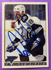 SIGNED ROB DiMAIO AUTOGRAPHED 1993 PREMIER HOCKEY CARD - LIGHTING
