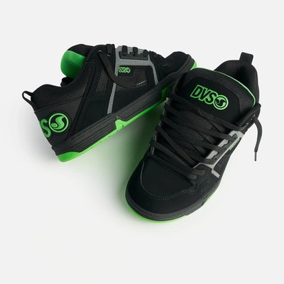 DVS Shoes Comanche in Black / Charcoal / Lime, Size 10