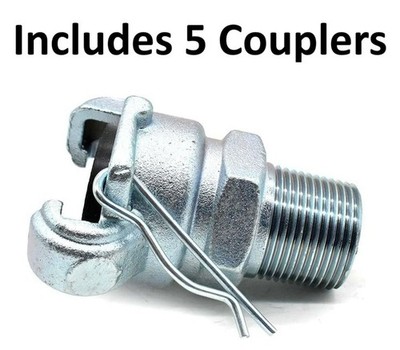 5 Interstate Pneumatics CU-851 3/4 Male NPT Straight Through Jack Hammer Coupler
