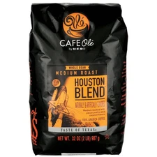 H E B Cafe Ol 2 lb Whole Coffee Beans Pecan Praline Coconut Flavor Medium Roast
