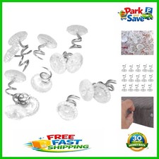 30 Durable Twist Pins with Clear Heads for Slipcovers Bedskirts - 0.5 Inches