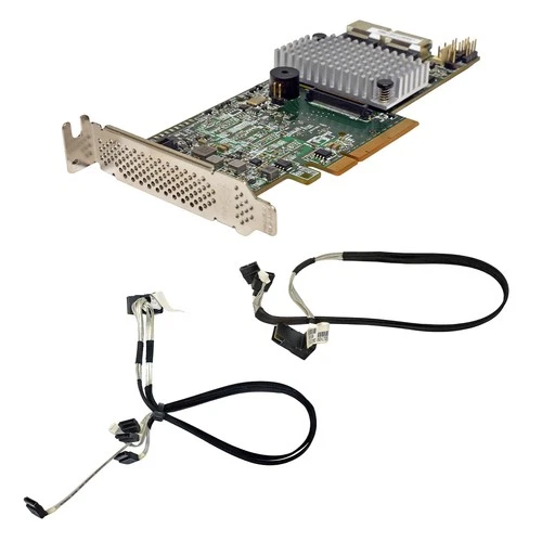 LSI MR SAS 9271-8i L3-25413-10B 2-Port 6G SFF-8087 RAID Controller +Cables LP