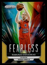 Ramunas Siskauskas 2023-24 Prizm EuroLeague #16 Fearless Gold Prizm #08/10