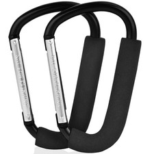 2 Pack Stroller Hooks,6.3" Large Stroller Clips,Stroller Hook for Hanging Diaper