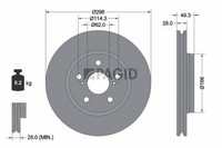 2X Pagid Bremsscheibe AußEnbelüFtet Ø298Mm FüR Toyota Corolla Kombi _E21_ E21
