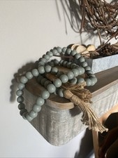 Grey Farmhouse Bead Garland BOHO