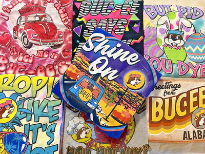 7 lot BUC EE'S T-shirts EASTER VALENTINE SUMMER DESERT Multicolor L/XL Beaver