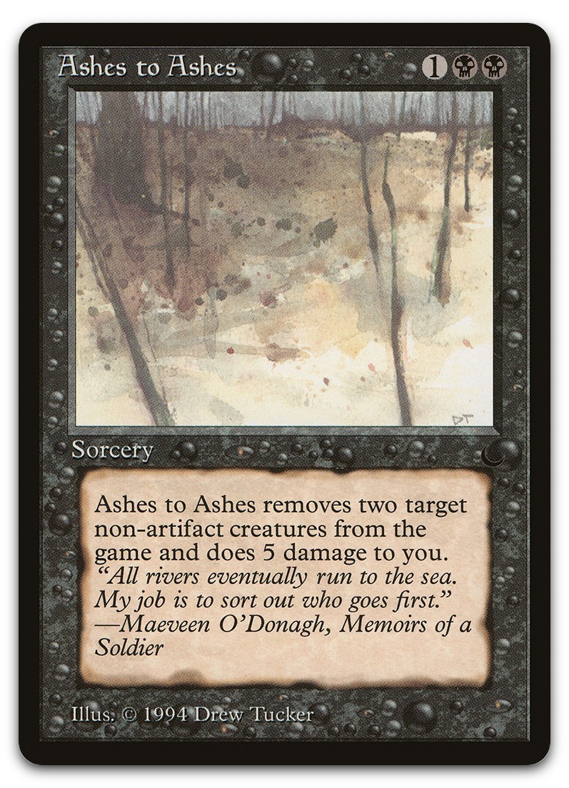 Ashes to Ashes (LP) The Dark DRK Magic MTG