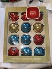 Vintage Shiny Brite Mix Glass Christmas Ornaments In Box Red Blue Gold — photo 1