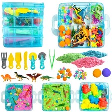 Dino Ocean Sensory bin, Dino Ocean Sensory Toys with Play Sand for Toddle...