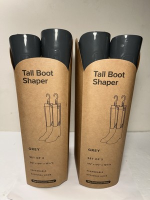 Tall Boot Shaper Grey Expandable The Container Store 2 Pair New