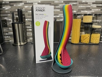 Joseph Joseph Neu Mehrfarbig 5 Stück Nest Utensilien Set mit Ständer UVP 35£