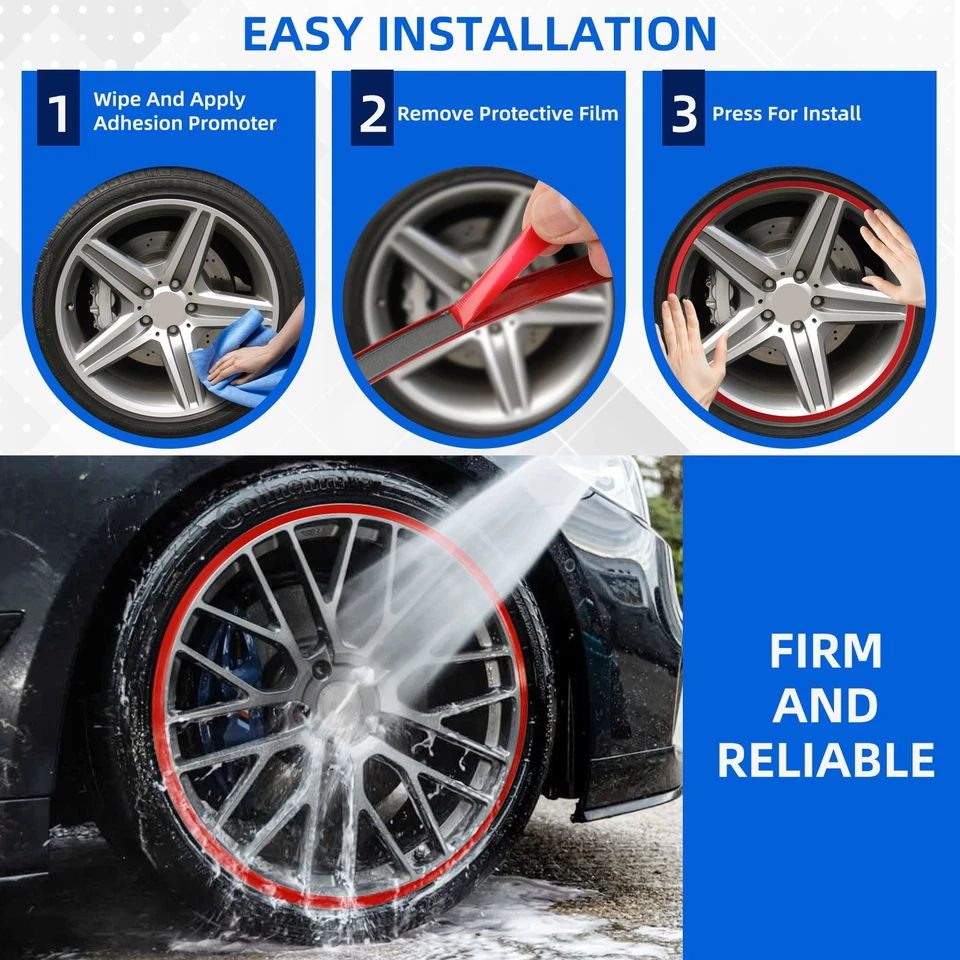 4X Car Wheel Hub Rim Edge Protector Guards Ring Tire Aluminum for Nissan Murano - Image 3 of 4