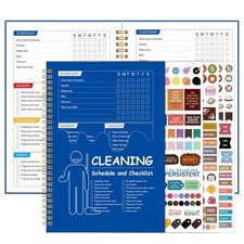 ADHD Cleaning Planner, Cleaning Schedule and Checklist, Undated Daily and Wee...