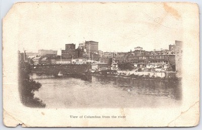 Vintage 1910 Columbus Ohio River View Postcard Columbus Dispatch Series