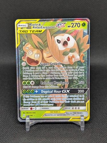 Rowlet & Alolan Exeggutor GX 1/236 Holo Ultra Rare SM Unified Minds Pokemon