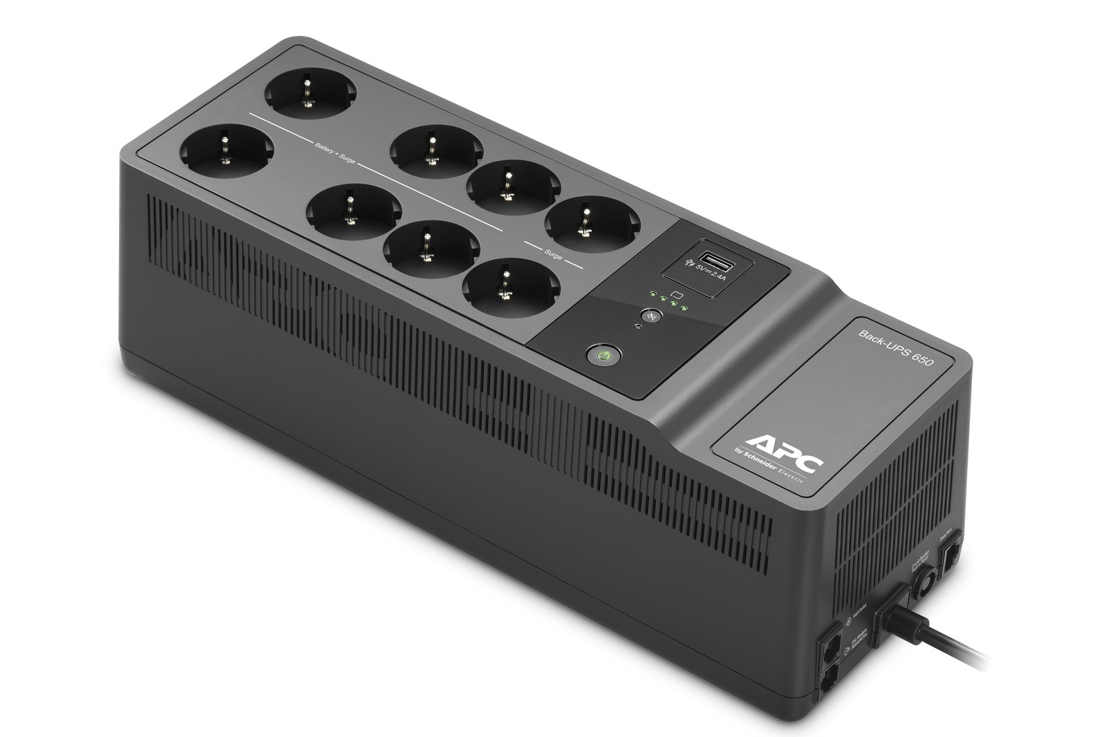 Apc back-ups 650va 230v 1 usb charging port - (offline-) usv gruppo di continuità (ups) standby (offline) 0,65 kva 400 w 8 - Immagine 4