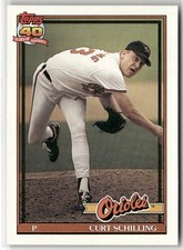 1991 TOPPS #569 CURT SCHILLING BALTIMORE ORIOLES