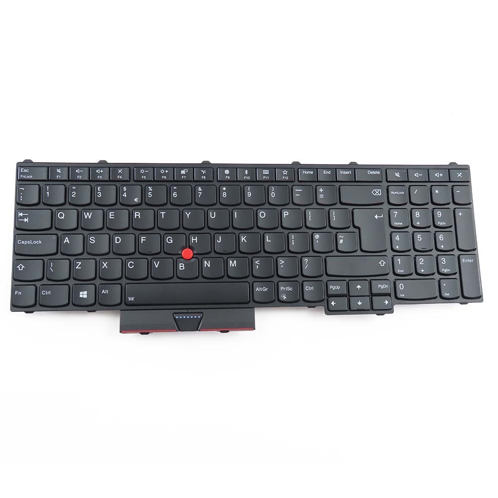 UK Black (Backlit) Keyboard (w/Pointstick) Assembly for Lenvo Thinkpad P50