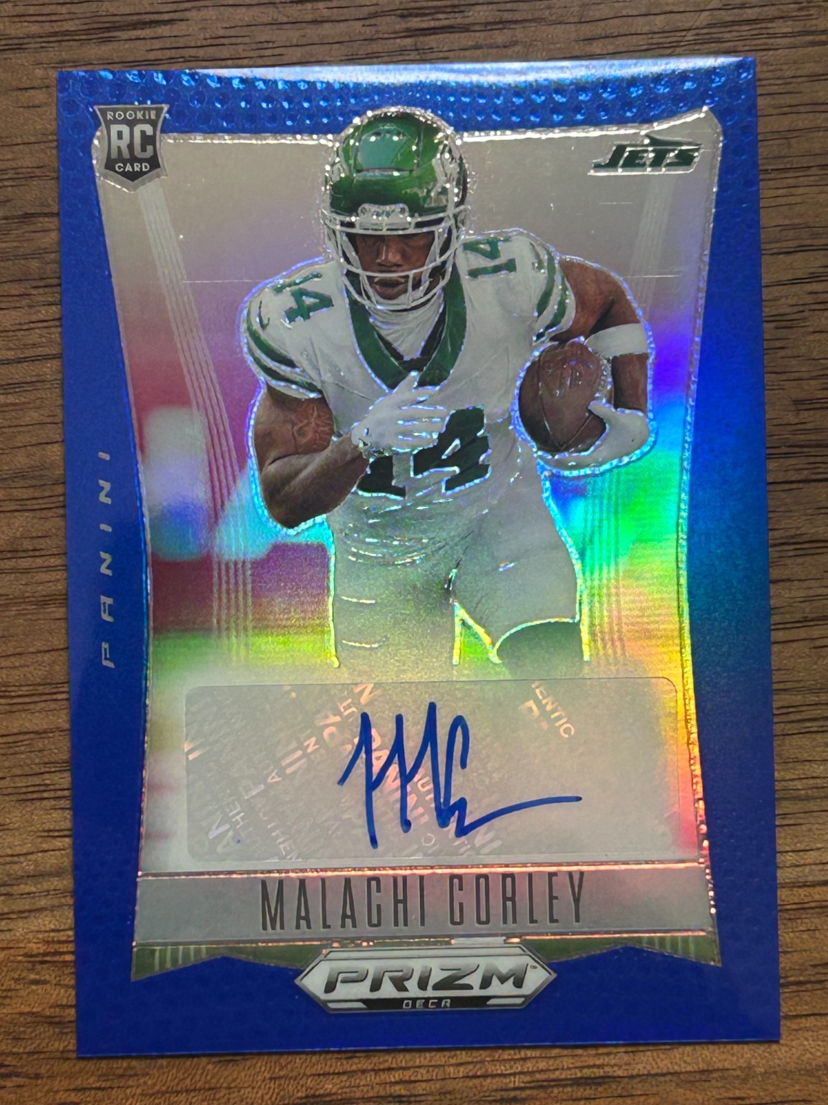 Malachi Corley Panini Prizm Deca Signatures #SMCY Blue