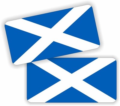 Flag of Scotland mini 1x2 Scottish Vinyl Flags Stickers Decals Hard Hat Helmet