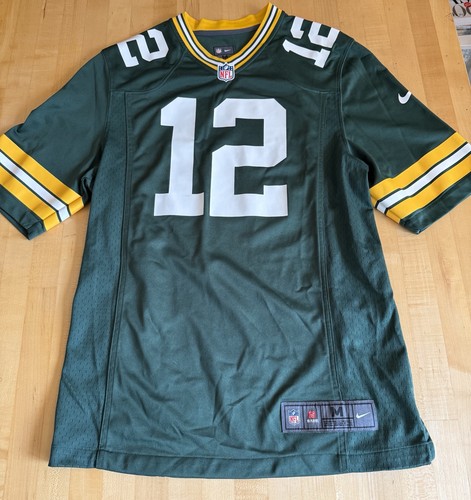 Green Bay Packers #12 Aaron Rodgers Nike On Field Jersey Green Men’s Medium NFL - Picture 3 of 8