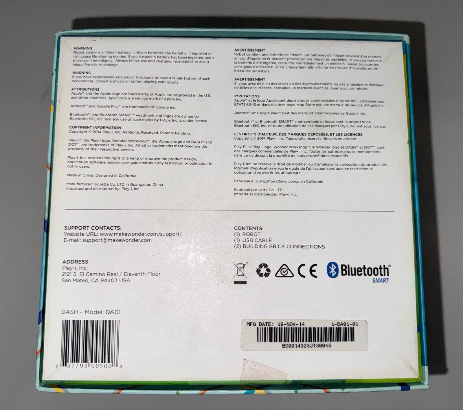 Wonder Workshop DA01 Dash Robot - Blue