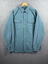 Vintage Five Brother Blue Chamois Flannel Shirt Men's XL USA Made