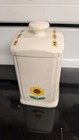 Covered Tea Bag Dispenser Holder Caddy White Sunflower 🌻 Design 4" Tall — photo 2