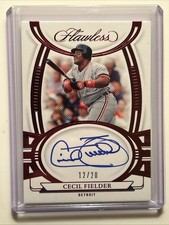 2023 Panini - Flawless Signatures Cecil Fielder #FS-CF Ruby /20 (AU) Det Tigers