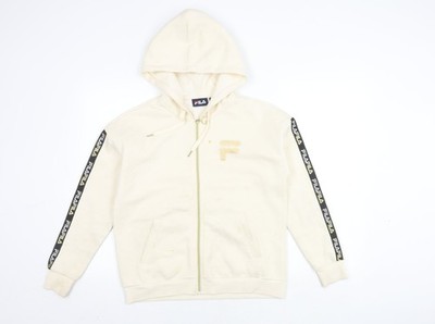 Unisex Erwachsene UK XS Regular FILA Ivory Full Zip Hoodie