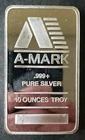 A-Mark 10oz Silver Bar