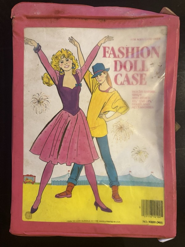 Tara Toy Corp Pink Vintage Fashion Doll Trunk Case for Barbie Size Dolls