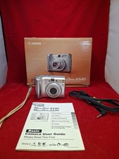 Canon Digital Camera PowerShot A540 6.0MP Silver + Xd Card Boxed Kc 