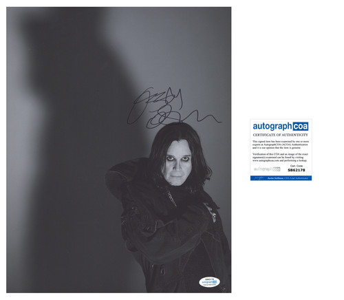 Ozzy Osbourne Autographed Signed 11x14 Photo Black Sabbath ACOA RACC