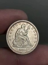 1857 Seated Liberty Quarter VF