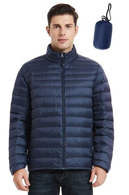 Men Lightweight Down Puffer Jakcet, Packable Winter Puffy Down Jacket with 2 ...