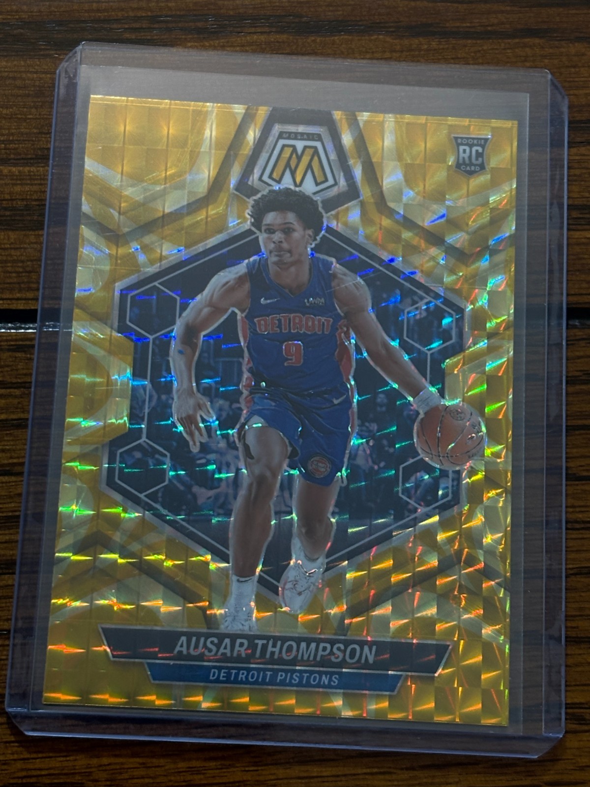 Ausar Thompson 2023-24 Mosaic Yellow Reactive Rookie Rc #226 Pistons