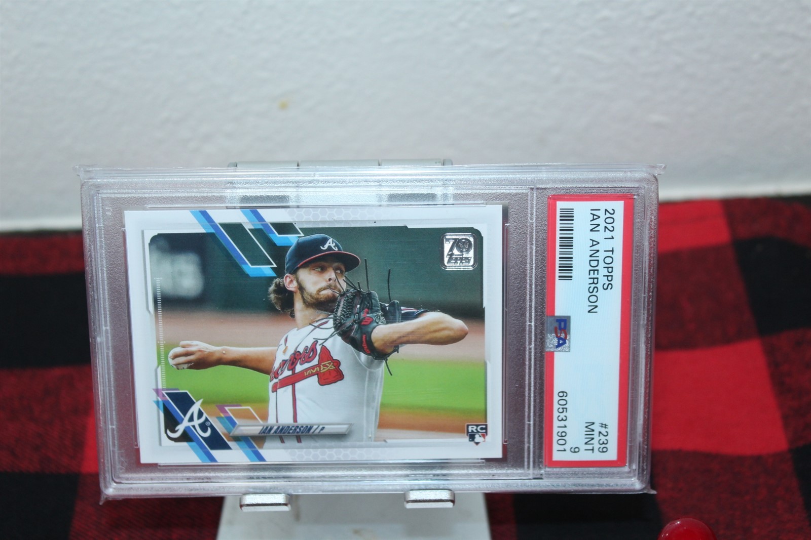 Vintage 2021 Topps Baseball #239 Ian Anderson PSA Graded Mint 9