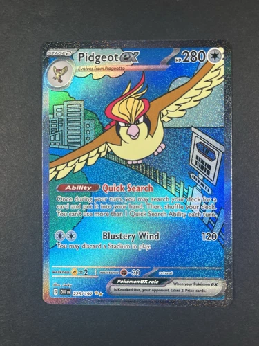 Pidgeot ex 225/197 Obsidian Flames Special Illustration Rare Pokemon