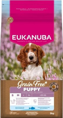 EUKANUBA Grain Free Puppy Small Medium Ocean Fish Futter Welpen mit Fisch 3kg