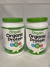 2 Pack - Orgain Organic Vanilla Bean Protein Powder - 2.03 lbs. Exp 1/15/26