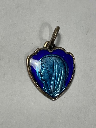 Pendentif Ancien Vierge Marie En Métal - Religieux, Origine France, Occasion